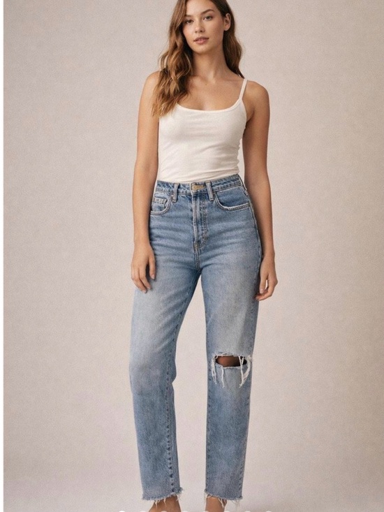 We The Free Denim - We The Free Light Blue High-Rise Distressed Jeans